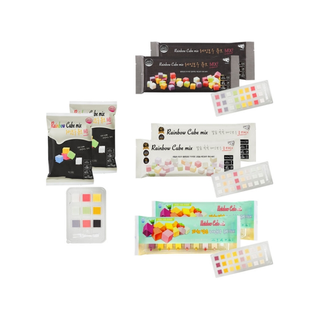 강원더몰,(라이브특가)레인보우 과일큐브MIX 종합 4종 8팩set(블랙2,칼슘2,과채2,9구2)
