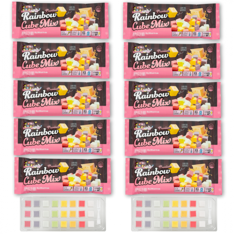 레인보우 과일큐브MIX 블랙 10팩set
